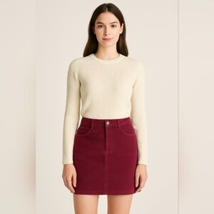 Tommy Hilfiger Burgundy Corduroy Mini Skirt Size 4